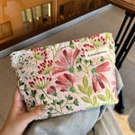 Vintage Blomst Brodert Veske
