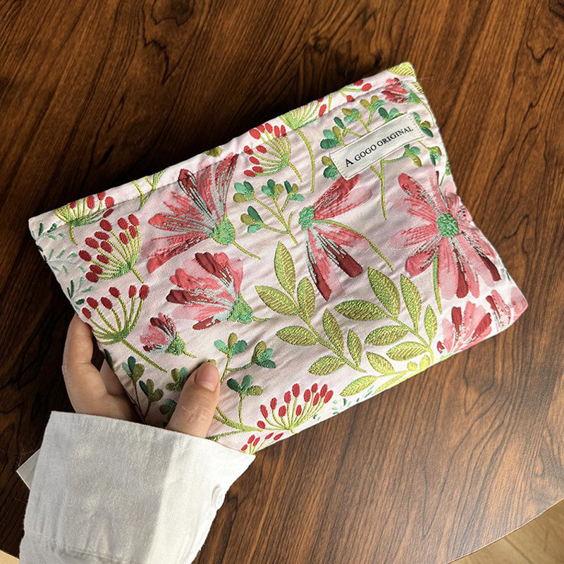 Vintage Blomst Brodert Veske