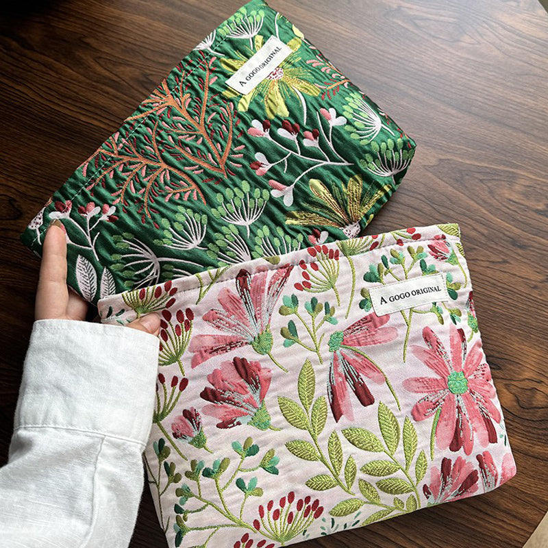 Vintage Blomst Brodert Veske