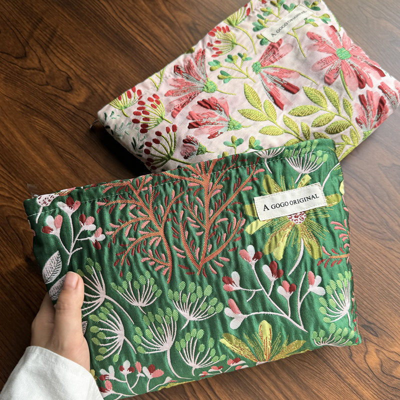 Vintage Blomst Brodert Veske