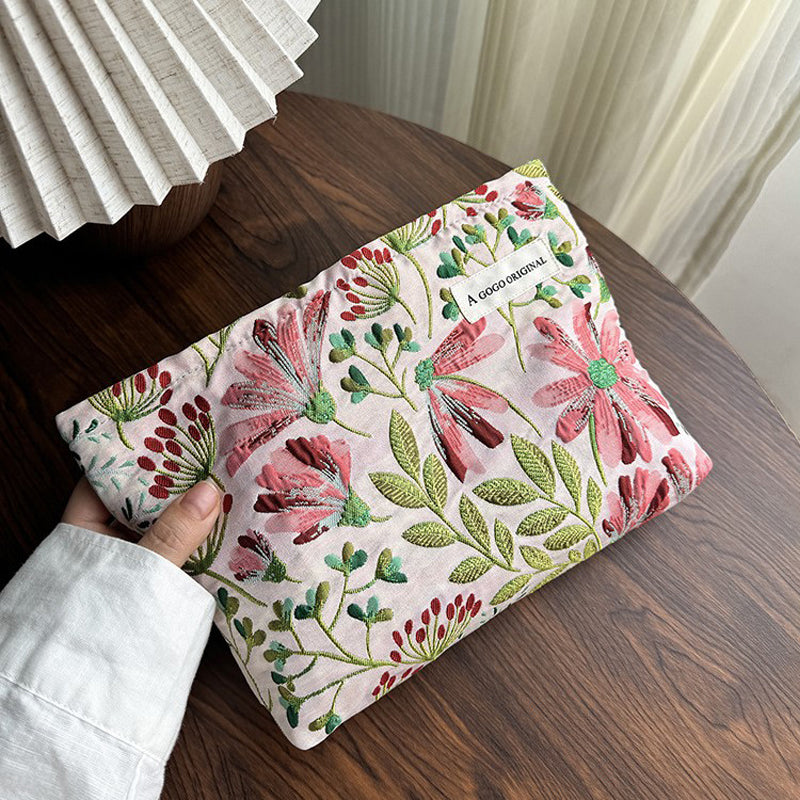 Vintage Blomst Brodert Veske