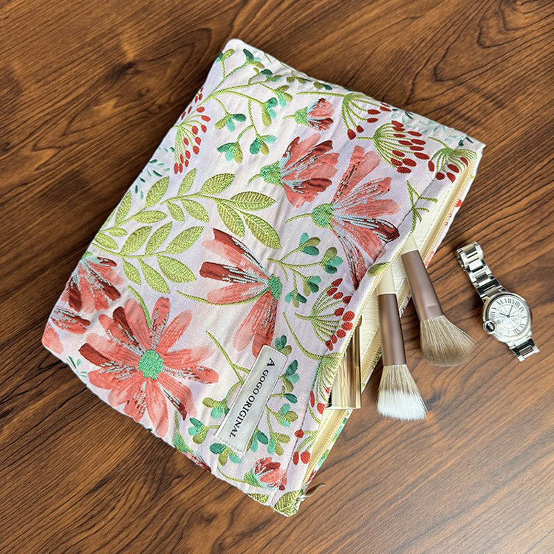 Vintage Blomst Brodert Veske
