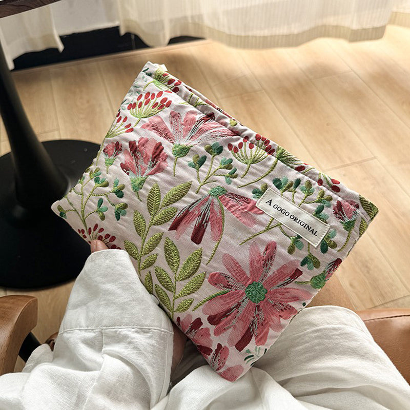 Vintage Blomst Brodert Veske