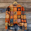 Sweatshirt Med Vintage Bladmønster