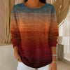 【Lange Ermer】 Vintage Gradient T-Skjorte