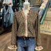 Vintage Bluse Med Leopardmønster