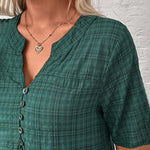 Vintage Rutete Bluse