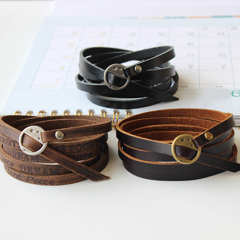 Vintage Lær Armbånd