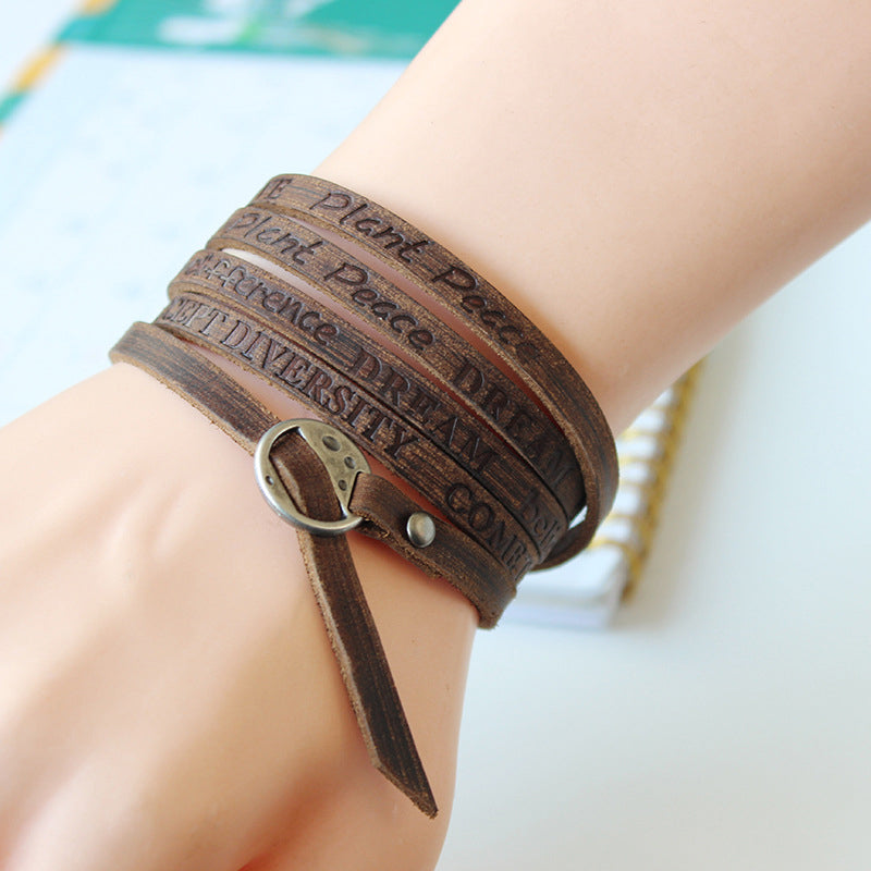 Vintage Lær Armbånd