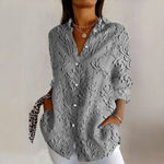 【 Lange Ermer 】 Uformelt Vintage Bluse