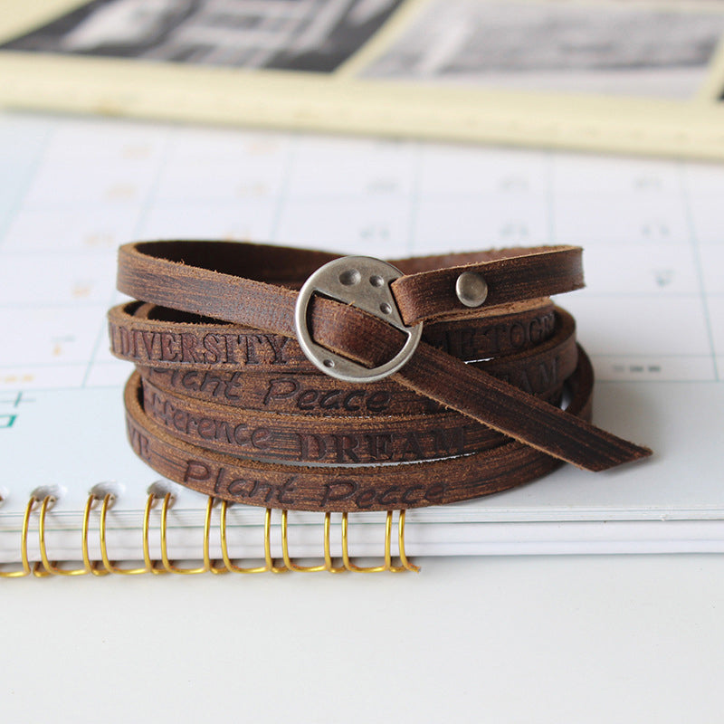 Vintage Lær Armbånd