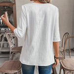 Uformelt Ensfarget Bluse