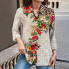 Vintage Bluse Med Blomstertrykk