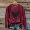 Vintage Sweatshirt Med Dyretrykk