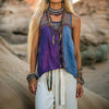Vintage Fargeblokk Tank Topp