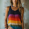 Vintage Fargeblokk Tank Topp