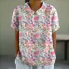 Uformell Bluse Med Blomstertrykk