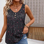 Vintage Tanktopp Med Blomstertrykk