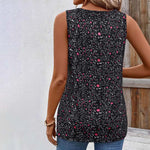 Vintage Tanktopp Med Blomstertrykk