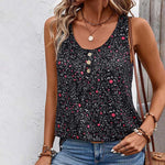 Vintage Tanktopp Med Blomstertrykk