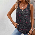 Vintage Tanktopp Med Blomstertrykk