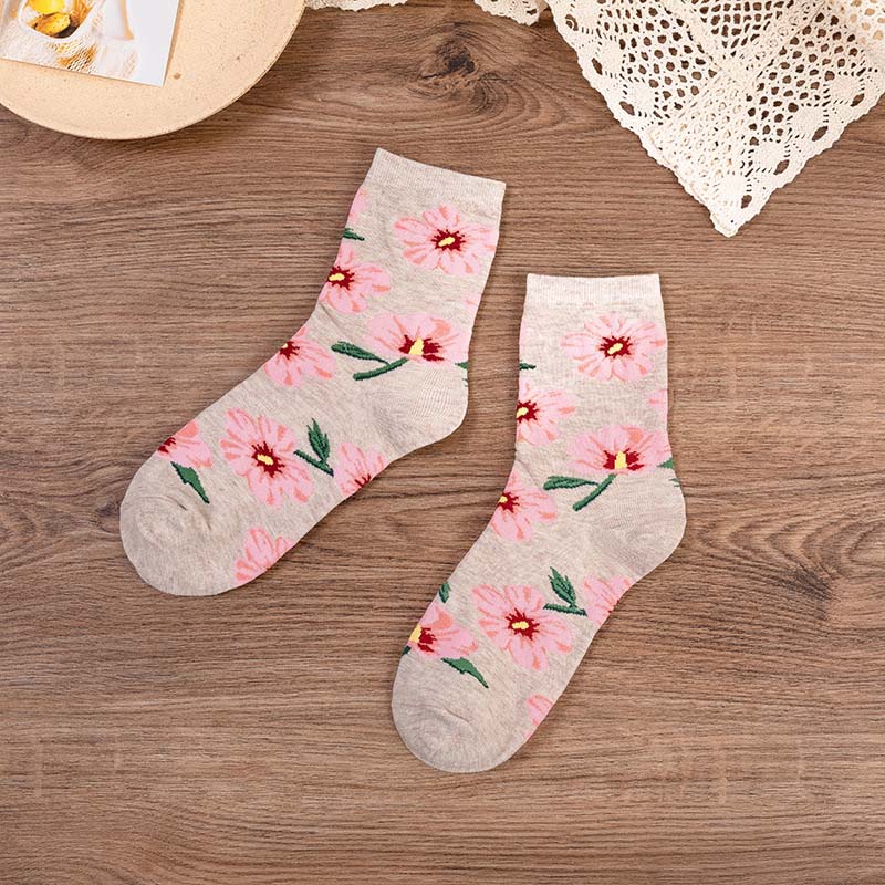 Vintage Blomster Sokker