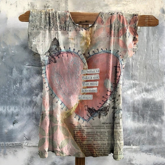 Vintage Kariertes Lässiges T-Shirt