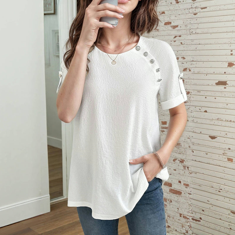 Uformell Ensfarget Bluse