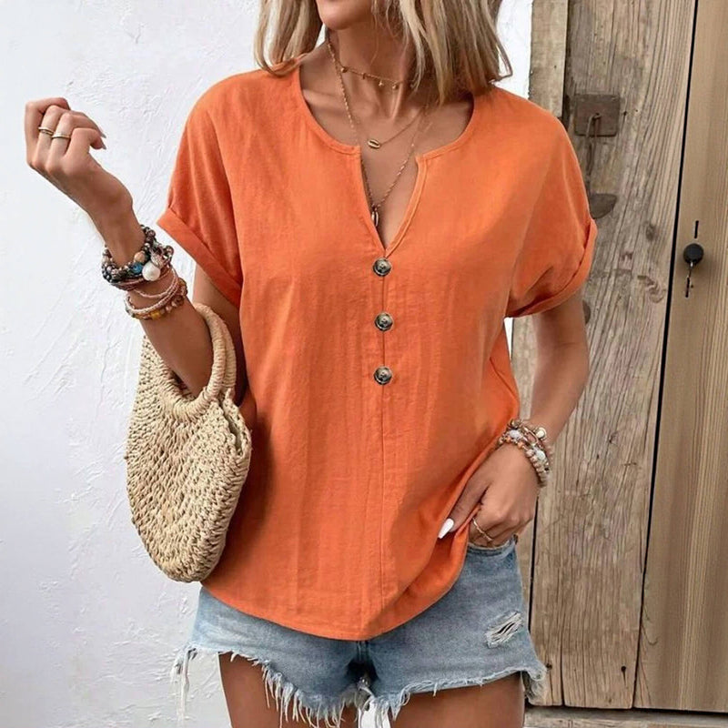Uformell Ensfarget Bluse