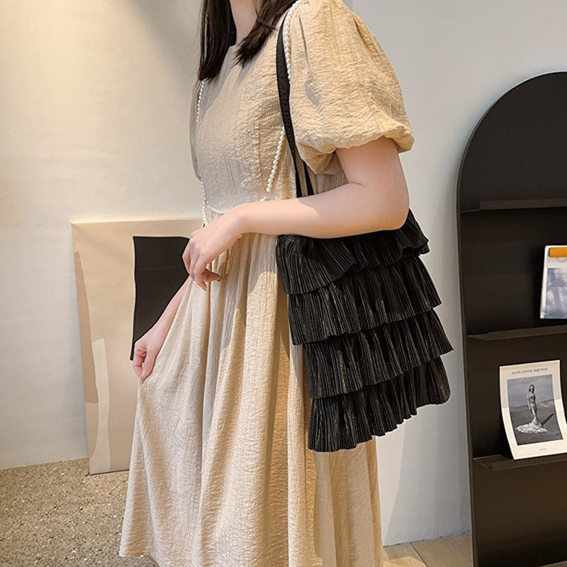 Elegant Ensfarget Veske