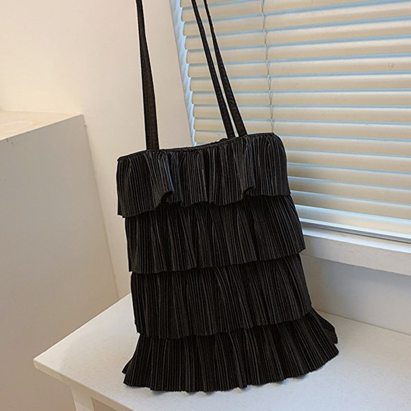 Elegant Ensfarget Veske