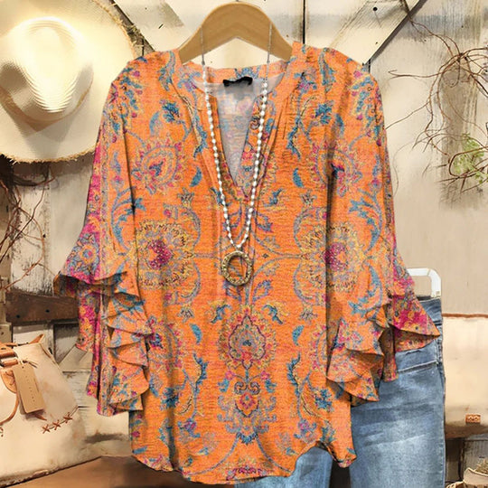 Vintage T-Shirt Mit Blumendruck