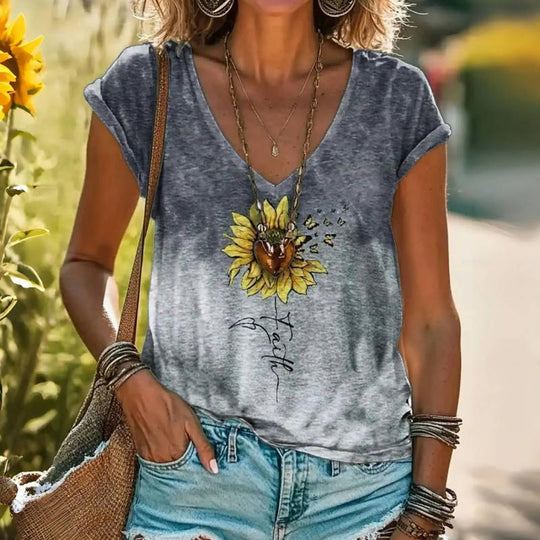 Bunte Bluse Mit Geometrischem Druck