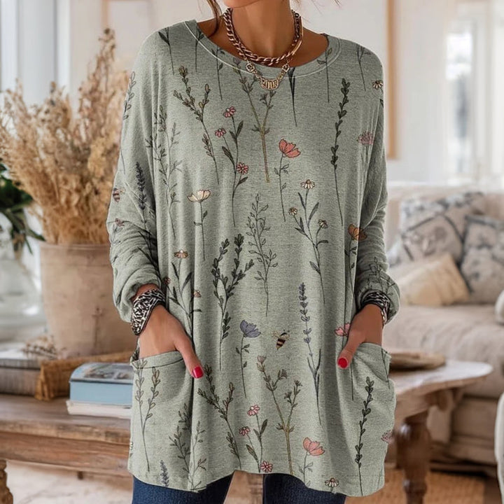 Vintage T-Shirt Mit Blumendruck