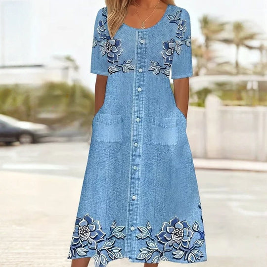 Vintage T-Shirt Mit Blumendruck