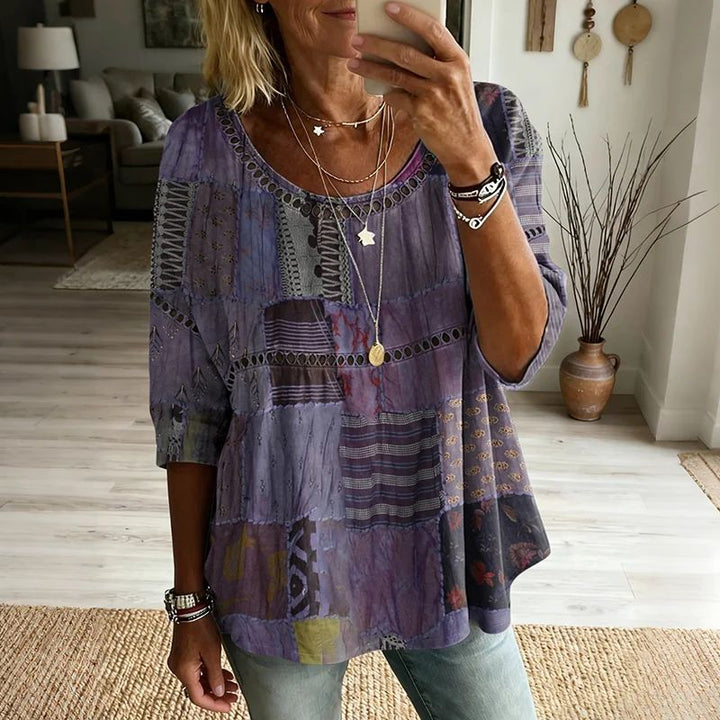 Vintage T-Shirt Mit Blumendruck