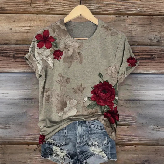 Bunte Bluse Mit Geometrischem Druck