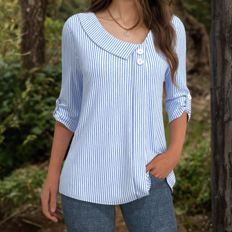 Casual Stripete Bluse