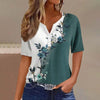 Vintage Bluse Med Blomstertrykk