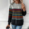 Uformell Fargerik Stripete Sweatshirt