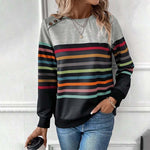 Uformell Fargerik Stripete Sweatshirt