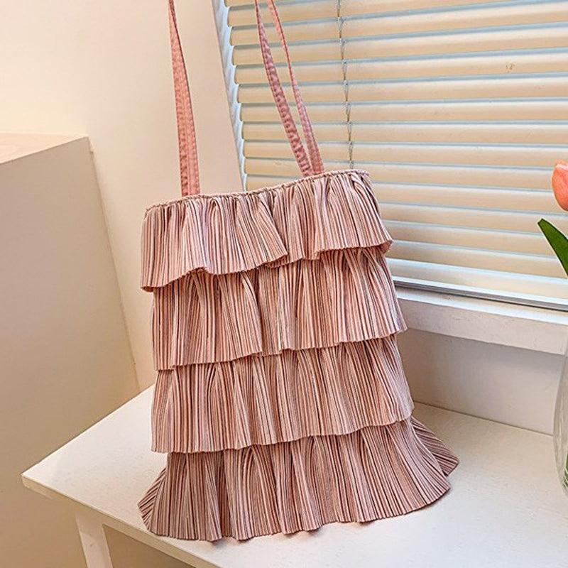 Elegant Ensfarget Veske
