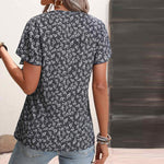 Vintage Løs Blomstret Bluse