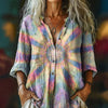 【Lange Ermer】Vintage Fargerik Bluse