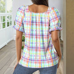 Fargerik Rutete Bluse