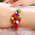 Håndvevd Blomster Armbånd