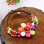 Håndvevd Blomster Armbånd