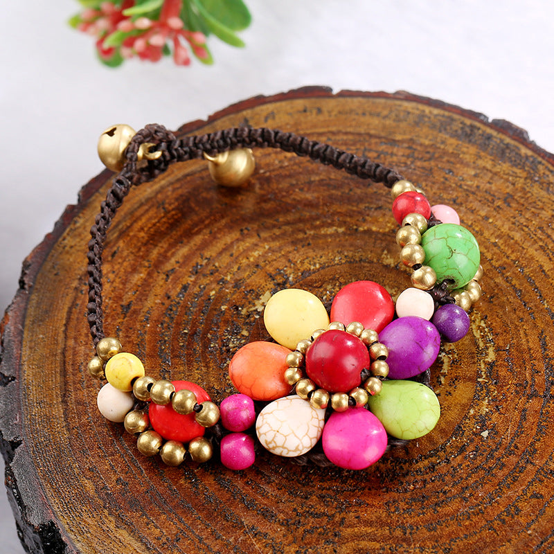 Håndvevd Blomster Armbånd