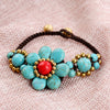 Håndvevd Blomster Armbånd