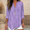 【Lange Ermer】Uformelt Bluse Med Trykk
